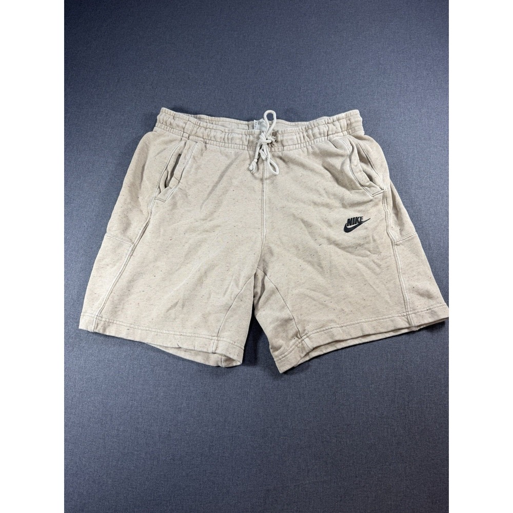 Nike Men's Club Fleece Sweat Short In Oatmeal Colorway Medium